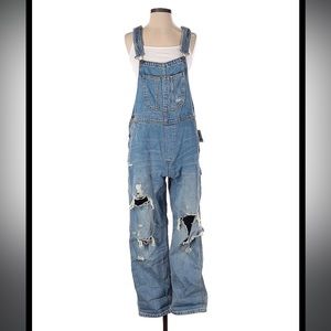 Machine Denim Women’s Distressed Overalls